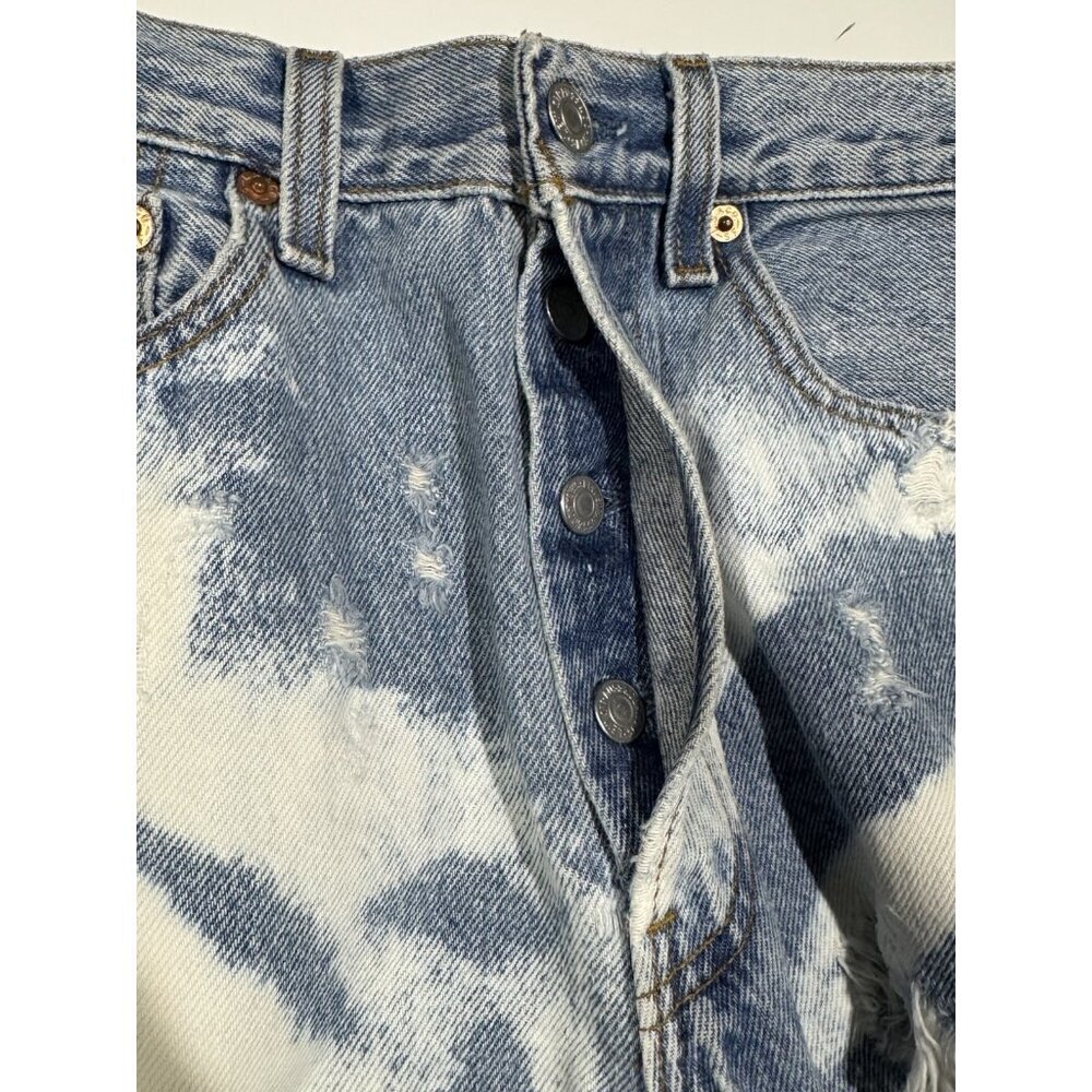 Levi's Womens Size XS 501 Button-Fly Cut Off Shorts Distressed Acid Wash Micro - Picture 5 of 8